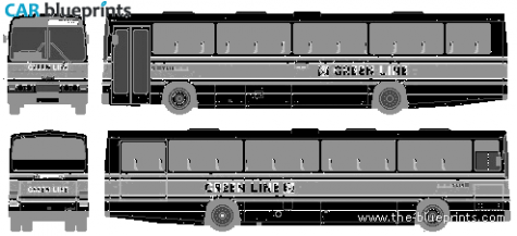 1982 Leyland Motors Tiger TL Bus blueprint