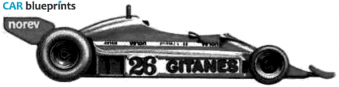 1976 Ligier JS7 F1 OW blueprint