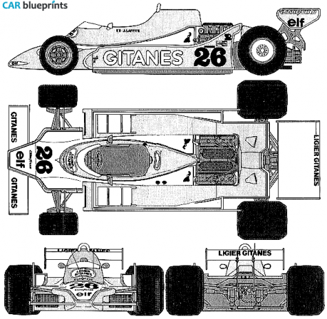 1979 Ligier JS11 Ford F1 GP OW blueprint