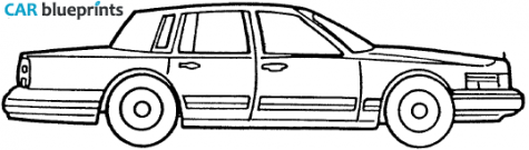 1996 Lincoln Town Car Sedan blueprint