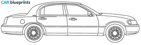 2000 Lincoln Town Car Sedan blueprint