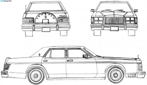 1977 Lincoln Versailles Sedan blueprint