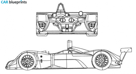 2006 Lola EX 257 LM 675 Targa blueprint