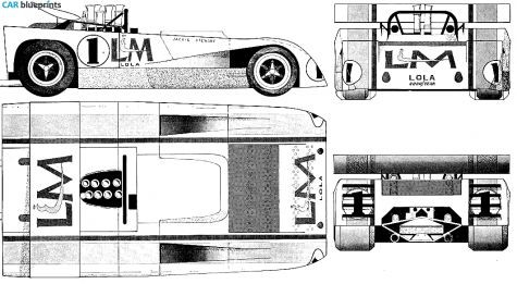 1970 Lola T260 OW blueprint