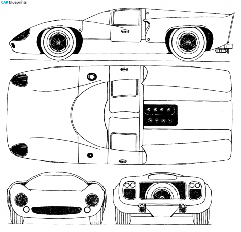 1969 Lola T70 Mk III Can Am Coupe blueprint