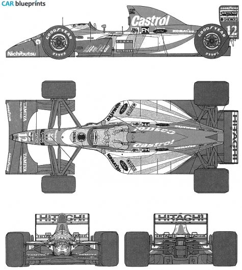 1992 Lotus 107 Ford OW blueprint