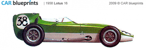 1958 Lotus 16 F1 OW blueprint