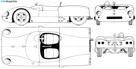 1960 Lotus 19 Monte Carlo Coupe blueprint