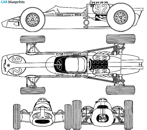 1963 Lotus 29 Indy 500 OW blueprint