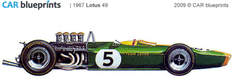 1967 Lotus 49 F1 OW blueprint