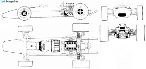 1967 Lotus 49 GP Coupe blueprint