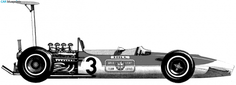 1968 Lotus 49B F1 GP OW blueprint