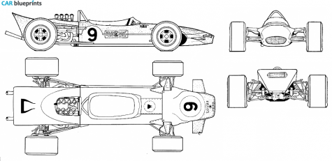 1967 Lotus 49B GP Coupe blueprint