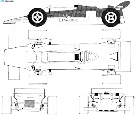 1970 Lotus 72 F1 GP OW blueprint