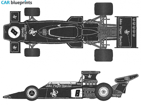 1970 Lotus 72D Late Type OW blueprint