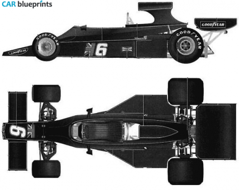 1977 Lotus 77 F1 GP OW blueprint