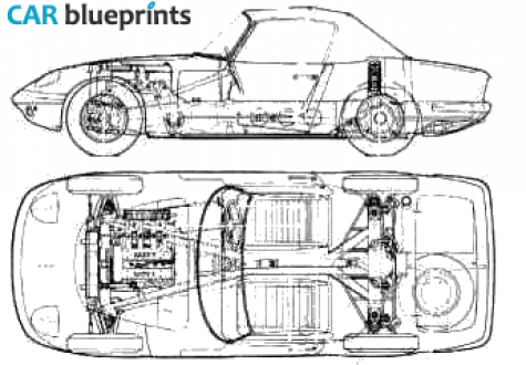 1970 Lotus Elan Coupe blueprint