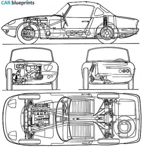 1962 Lotus Elan Coupe blueprint