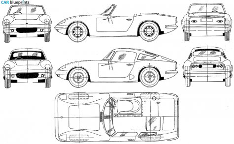 1975 Lotus Elan Coupe blueprint