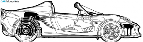 2005 Lotus Elise Coupe blueprint