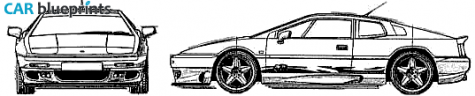 1996 Lotus Esprit  GT3 Coupe blueprint