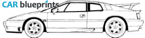 1992 Lotus Esprit  S4 Coupe blueprint