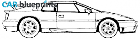 1992 Lotus Esprit  Turbo Coupe blueprint