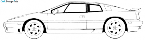 1998 Lotus Esprit Coupe blueprint