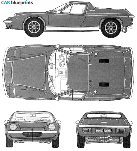 1972 Lotus Europa Special Coupe blueprint