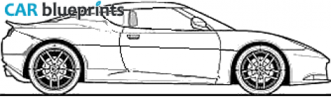 2009 Lotus Evora Coupe blueprint