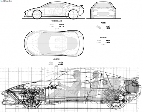 2009 Lotus Evora Coupe blueprint