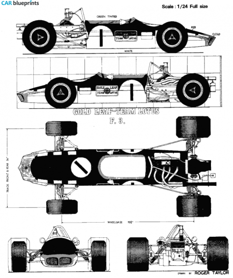 Lotus F3 Coupe blueprint