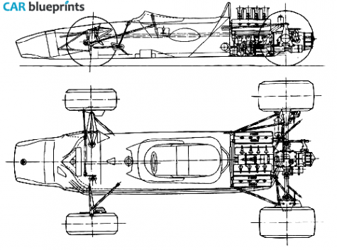 1969 Lotus Ford 49 OW blueprint