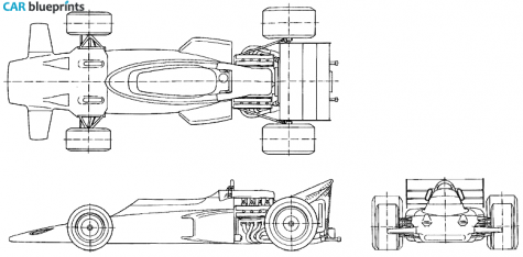 1970 Lotus Ford 72 F1 GP OW blueprint