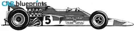 1970 Lotus Ford 72 F1 GP OW blueprint