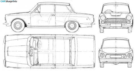 Lotus Cortina Sedan blueprint