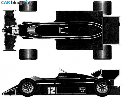 1984 Lotus Renault 95T F1 OW blueprint