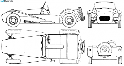 1957 Lotus Super 7 Roadster blueprint