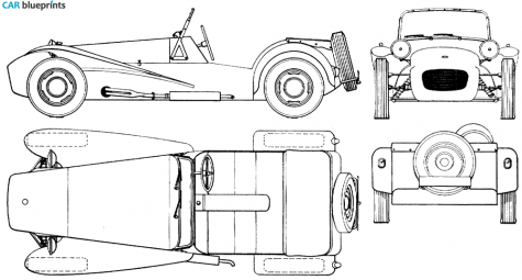 1957 Lotus Super 7 Roadster blueprint