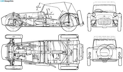 1957 Lotus Super Seven Roadster blueprint