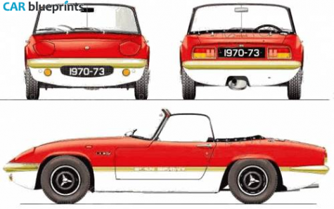 1970 Lotus Elan Sprint Cabriolet blueprint