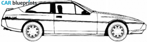 1985 Lotus Excel Coupe blueprint