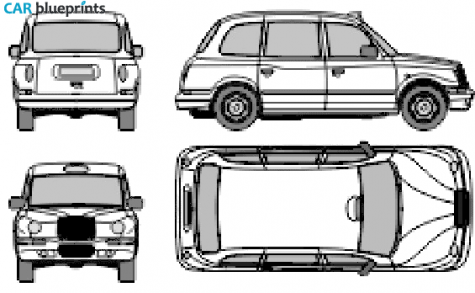 2004 LTI London Taxi TX1 Wagon blueprint