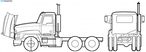 2005 Mack CL703 Truck blueprint