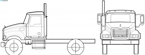 2005 Mack CV712 Truck blueprint