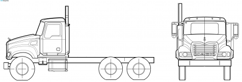 Mack CV713 Truck blueprint