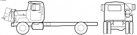 Mack DM600X Truck blueprint