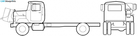 2005 Mack DM600X Truck blueprint