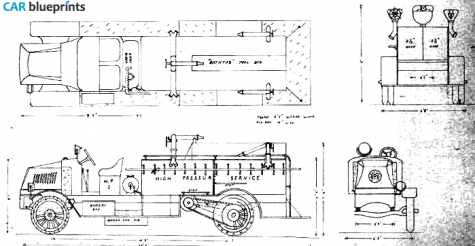 1920 Mack Fire Truck blueprint