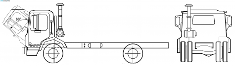 Mack MR600P Truck blueprint